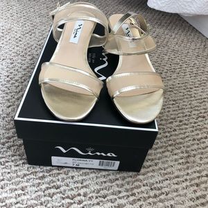 Gold evening Dress sandals